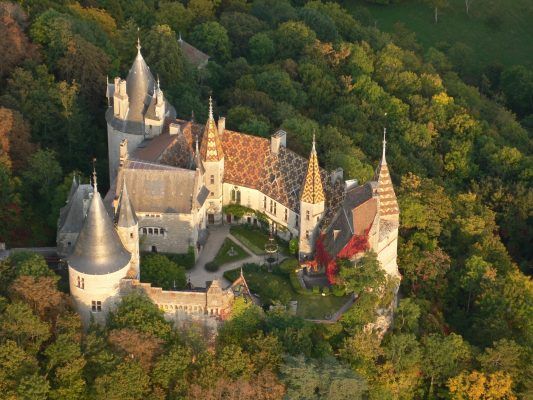 Vol en montgolfière au-dessus des châteaux en Bourgogne