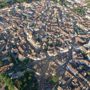 Au-dessus des Hospices de Beaune en montgolfière